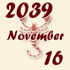 Skorpió, 2039. November 16