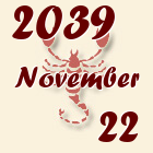 Skorpió, 2039. November 22