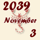 Skorpió, 2039. November 3
