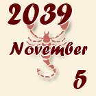 Skorpió, 2039. November 5