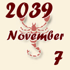 Skorpió, 2039. November 7