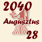 Szűz, 2040. Augusztus 28