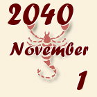Skorpió, 2040. November 1