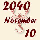 Skorpió, 2040. November 10