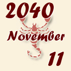 Skorpió, 2040. November 11