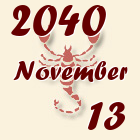 Skorpió, 2040. November 13