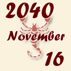 Skorpió, 2040. November 16