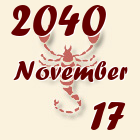 Skorpió, 2040. November 17