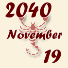 Skorpió, 2040. November 19