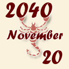 Skorpió, 2040. November 20