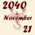 Skorpió, 2040. November 21
