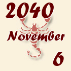 Skorpió, 2040. November 6