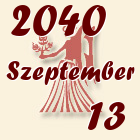 Szűz, 2040. Szeptember 13