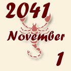 Skorpió, 2041. November 1