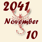 Skorpió, 2041. November 10