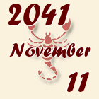 Skorpió, 2041. November 11