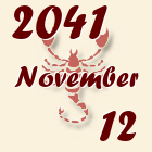 Skorpió, 2041. November 12