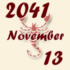 Skorpió, 2041. November 13