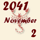 Skorpió, 2041. November 2