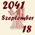 Szűz, 2041. Szeptember 18