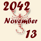 Skorpió, 2042. November 13