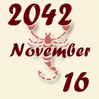 Skorpió, 2042. November 16