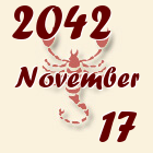 Skorpió, 2042. November 17