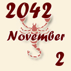 Skorpió, 2042. November 2