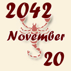 Skorpió, 2042. November 20