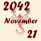 Skorpió, 2042. November 21