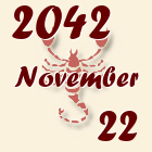 Skorpió, 2042. November 22