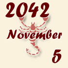Skorpió, 2042. November 5
