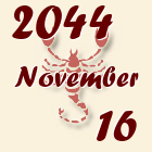 Skorpió, 2044. November 16