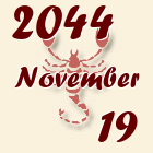 Skorpió, 2044. November 19
