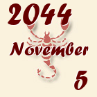Skorpió, 2044. November 5