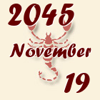 Skorpió, 2045. November 19