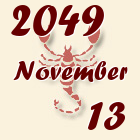 Skorpió, 2049. November 13