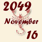 Skorpió, 2049. November 16