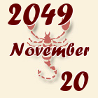 Skorpió, 2049. November 20