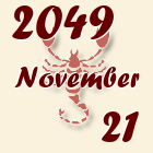 Skorpió, 2049. November 21